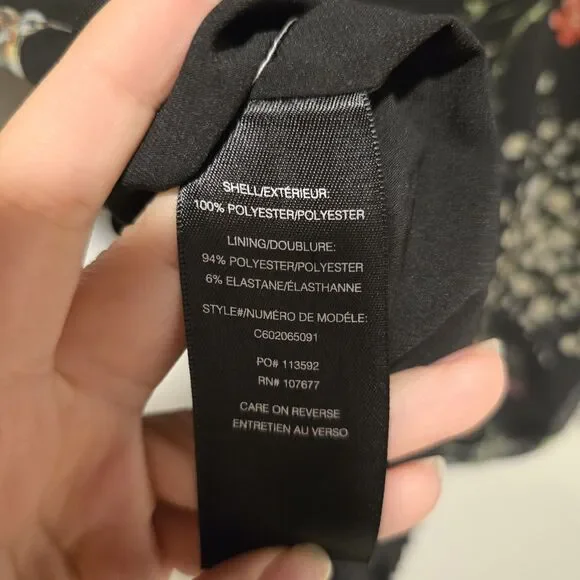 Alice + Olivia Floral Garden Top Size XS Butterfly Spring Blouse Peasant Designe - Picture 10 of 11